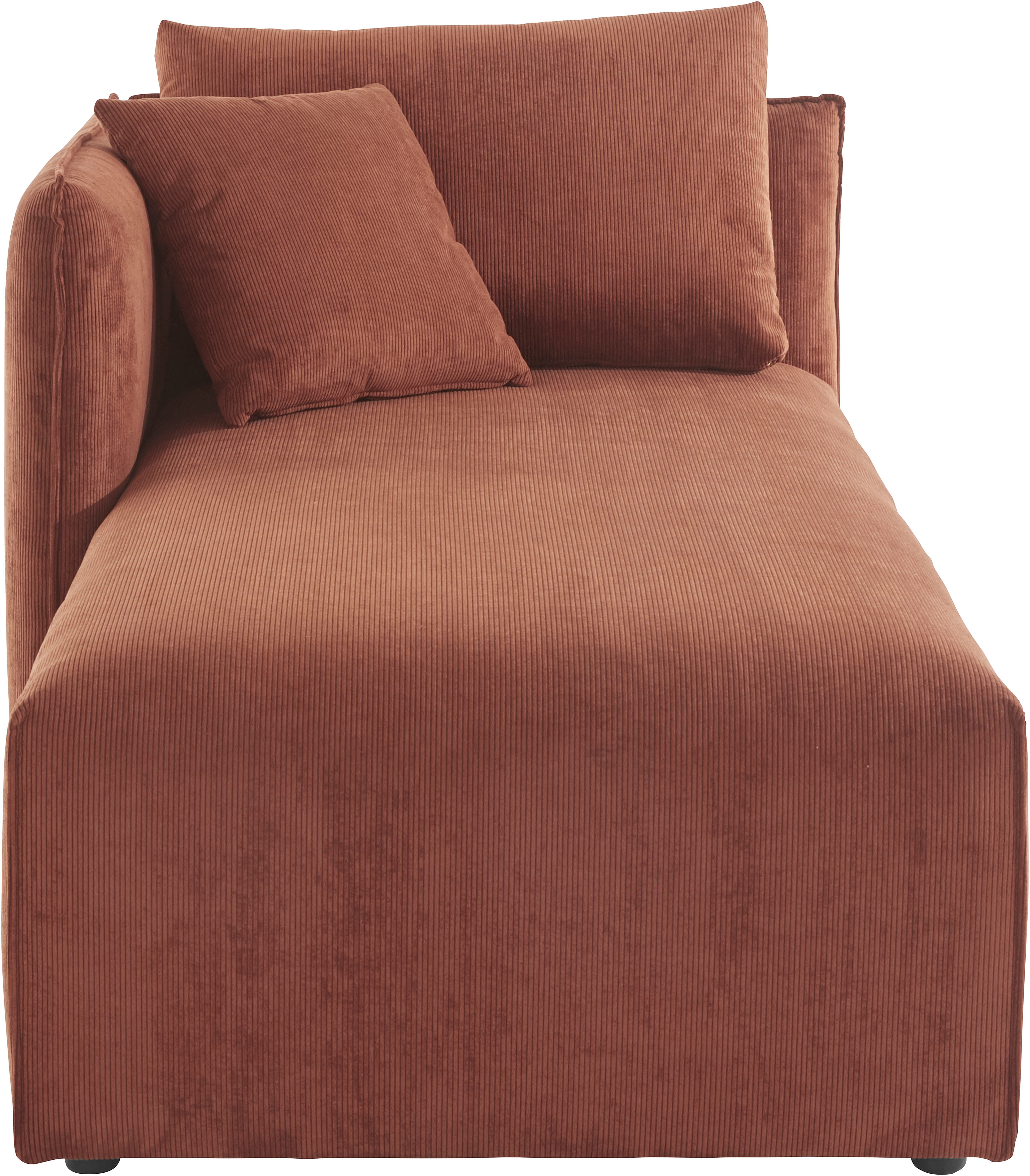 Ottomane OTTO HOME "Nöre", orange (terra), B:90cm H:86cm T:172cm, 92% Polyester, 8% Polyamid, Sofas, Ottomane, Modul - zum Zusammenstellen; in vielen Bezugsqualitäten und Farben