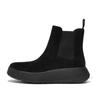Chelseaboots FITFLOP "F-MODE", Damen, Gr. 42, schwarz, Veloursleder, Elastischer Einsatz, unifarben, casual, Schuhe, Chunky Boots mit Plateausohle