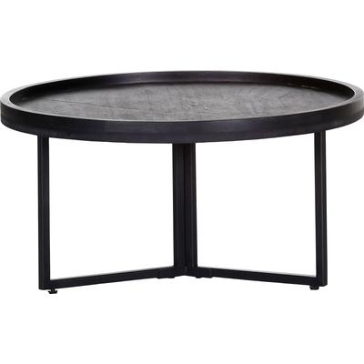Beistelltisch GUTMANN FACTORY "Grace", schwarz (schwarz, schwarz, schwarz), B:58cm H:28cm T:58cm, Tische, aus Mangoholz Image