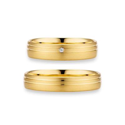 Trauring PHÖNIX "Schmuck Geschenk Gold 333 Trauring Ehering LIEBE versch. Varianten" Gr. 61, gold (gelbgoldfarben), Fingerringe, 61, ohne Brillant, Gelbgold 333, 4,0mm, Made in Germany, wahlweise mit oder ohne Brillant Image