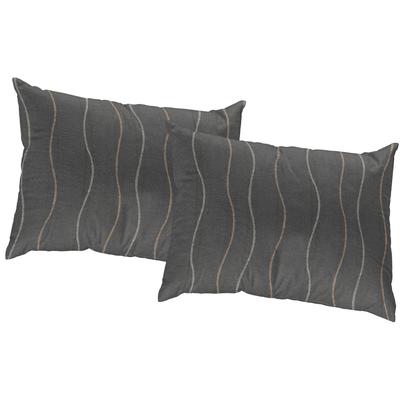 Dekokissen WIRTH "Sepino" Gr. 1, grau (grau, gemustert), B:40cm L:40cm, Polyester, Baumwolle, Dekokissen_Sitzkissen_Kissenhüllen, Kissenhülle ohne Füllung, 2 Stück Image