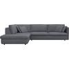 Ecksofa FLEXLUX "Lovane, elegant und zeitlos, bequem, L-Form", blau (navy blau), B:328cm H:84cm T:272cm, 62% Polyester/14% Cotton/7% Linen, Sofas, Weich & anschmiegsam, große Sitztiefe auf Kaltschaum, Dekokissen inkl.