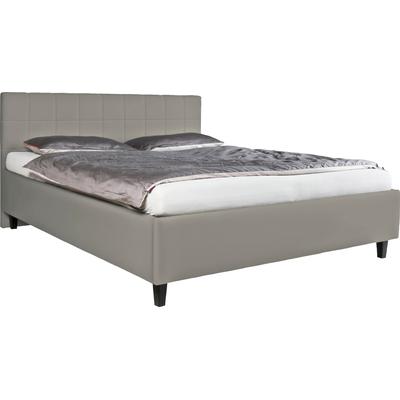Polsterbett ALINA "Pepe", grau (grau tls 39), B:127cm H:102cm L:212cm, Kunstleder TLS (100% Polyester), Betten, wahlweise mit Matratze und Lattenrost, in diversen Ausführungen Image