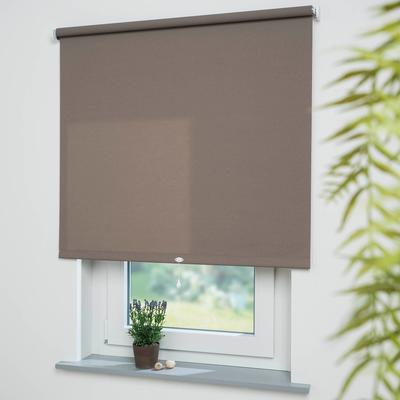 Springrollo LIEDECO "Uni" Gr. 7, braun (coffee), B:162cm H:180cm, Kunststoff, Metall, Polyester, Rollos, Rollo Hergestellt in Deutschland Image