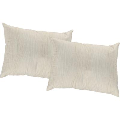 Dekokissen WIRTH "Riccia" Gr. 2, beige (creme, goldfarben, gemustert), B:50cm L:50cm, Polyester, Baumwolle, Dekokissen_Sitzkissen_Kissenhüllen, Kissenhülle ohne Füllung, 2 Stück Image
