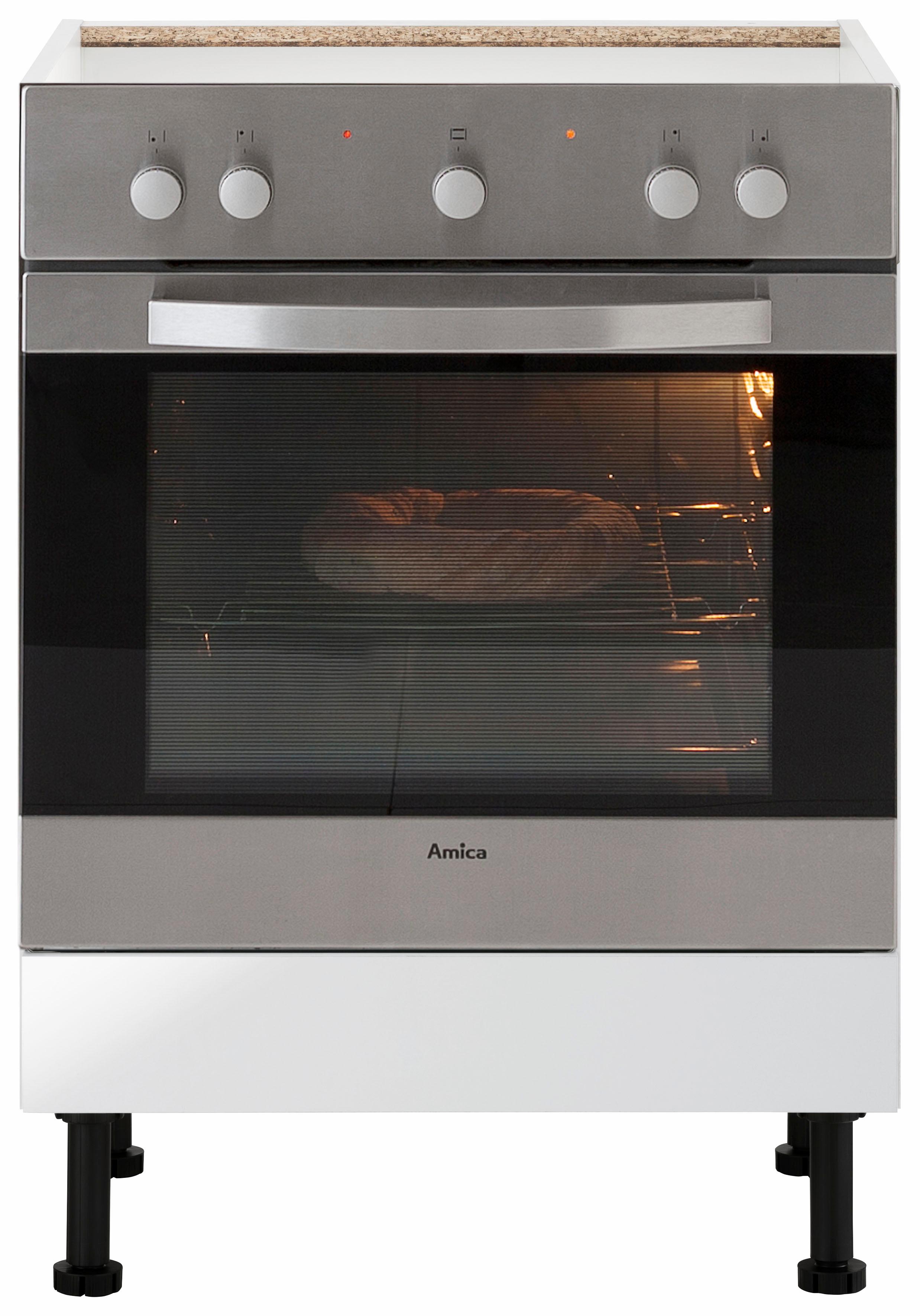 Herdumbauschrank WIHO KÜCHEN "Ela", weiß (front: weiß glanz, korpus: weiß), B:60cm H:71,5cm T:58cm, Schränke, Herdumbauschrank, Breite 60 cm