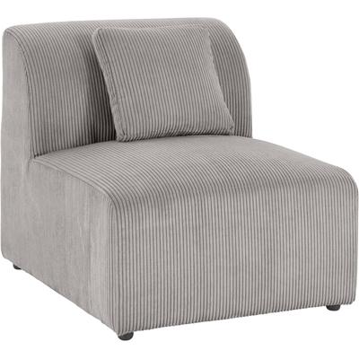Sessel ANDAS "Alesund", grau (hellgrau), B:80cm H:84cm T:100cm, Cord (100% Polyester), Filzoptik (100% Polyester), Sessel, Polstersessel, als Einzelteil oder Modulteil für Sets Image