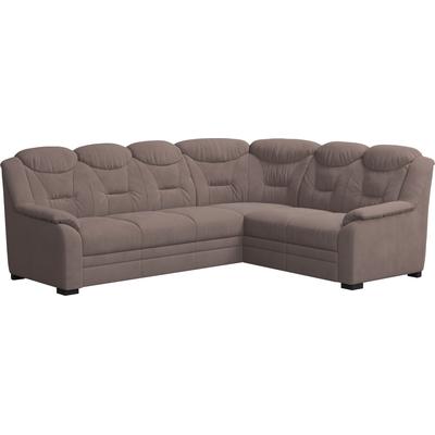Ecksofa COTTA "Marcus L-Form", braun (mud), B:263cm H:99cm T:211cm, 100% Polyester, Sofas, wahlweise mit Bettfunktion & Stauraum Image