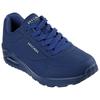 Sneaker SKECHERS "Uno - Stand on Air", Herren, Gr. 43, blau (dunkelblau), Lederimitat, sportlich, Schuhe, Freizeitschuh, Halbschuh, Schnürschuh mit Air-Cooled Memory Foam