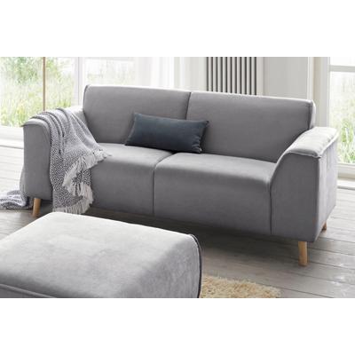 2-Sitzer ANDAS "Janek Scandic Design, elegant und zeitlos", grau, B:178cm H:81cm T:90cm, Struktur fein ( 100% Polyester), Struktur weich (92% Polyester, 8% Nylon), Struktur weich (92% Polyester, 8% Nylon), Sofas, mit Federkern und Keder in... Image
