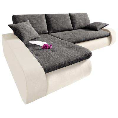 Ecksofa TRENDMANUFAKTUR "Indie, modern und bequem, Materialmix, OTTOs Choice, L-Form", braun (creme, beige, braun), B:269cm H:86cm T:169cm, Sofas, wahlweise XL oder XXL Image
