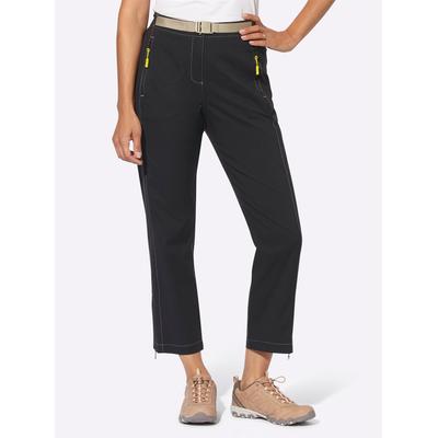 Outdoorhose CASUAL LOOKS, Damen, Gr. 48, Normalgrößen, schwarz, 95% Polyamid, 5% Elasthan, unifarben, 7/8-Länge, Hosen Image