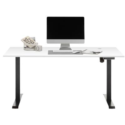 Schreibtisch BEGA OFFICE "Tim, elektrisch höhenverstellbarer Desk", weiß (weiß, schwarz, weiß), B:150cm H:72cm T:69cm, Tische, mit Anzeige und 4 Memory-Tasten, Breite 150 cm