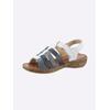 Sandale CASUAL LOOKS, Damen, Gr. 36, blau (jeansblau, weiß), Glattleder, sportlich, Schuhe