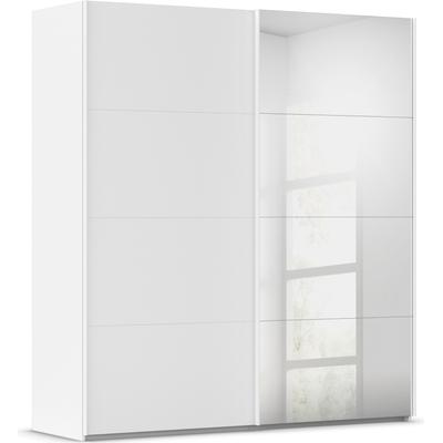 Schwebetürenschrank RAUCH "Kleiderschrank Schrank Garderobe Schlafzimmerschrank EVELYN", weiß (alpinweiß), B:201cm H:223cm T:68cm, Holzwerkstoff, Schränke, in elegantem Stil mit Spiegel 5 Breiten viel Stauraum MADE IN GERMANY Image