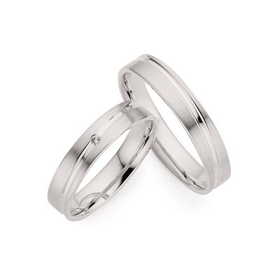 Trauring PHÖNIX "Schmuck Geschenk Silber 925 Trauring Ehering LIEBE versch. Varianten" Gr. 71, silber (silberfarben), Fingerringe, Damen, 71, ohne Brillant, Silber 925 (Sterlingsilber), 4mm, Made in Germany - wahlweise mit oder ohne Brillant Image
