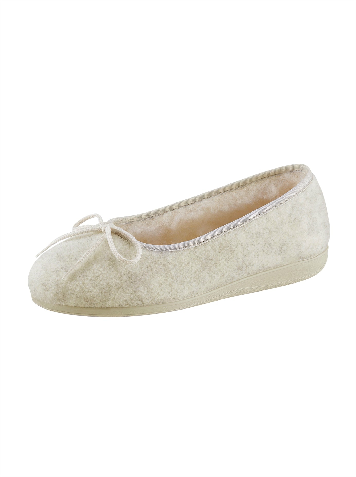 Hausschuh CLASSIC, Damen, Gr. 42, beige (natur), Textil, Schuhe