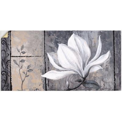 Wandbild ARTLAND "Klassische Magnolie", schwarz (farbe bild(er): schwarz), B:100cm H:50cm, Bilder, als Alubild, Outdoorbild, Leinwandbild, Poster, Wandaufkleber Image