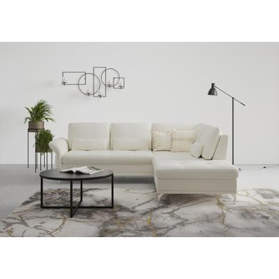 Ecksofa INOSIGN "Palm Beach L-Form", beige (creme), B:259cm H:89cm T:224cm, 98%Polyester, 2%Polyamid, Sofas, Federkern, mit Sitztiefenverstellung, wahlweise mit Bettfunktion Image