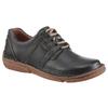 Schnürschuh JOSEF SEIBEL "Neele 44", Damen, Gr. 38, blau (dunkelblau), Leder, casual, Schuhe, Freizeitschuh, Komfortschuh mit Wechselfußbett aus Leder