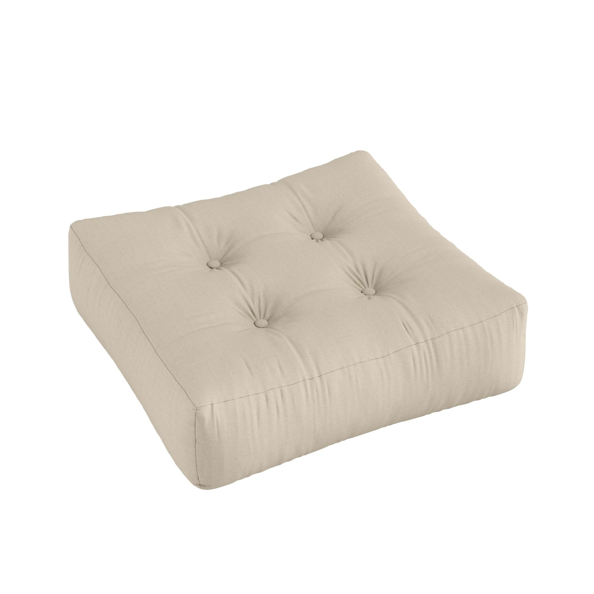 Pouf KARUP DESIGN "MORE POUF OUT™ Made in Europe, mehrere Farben, vielseitig einsetzbar", beige, B:70cm H:22cm T:70cm, Acryl, Poufs, flexible Sitzgelegenheit, schmutz- und wasserabweisend, outdoor