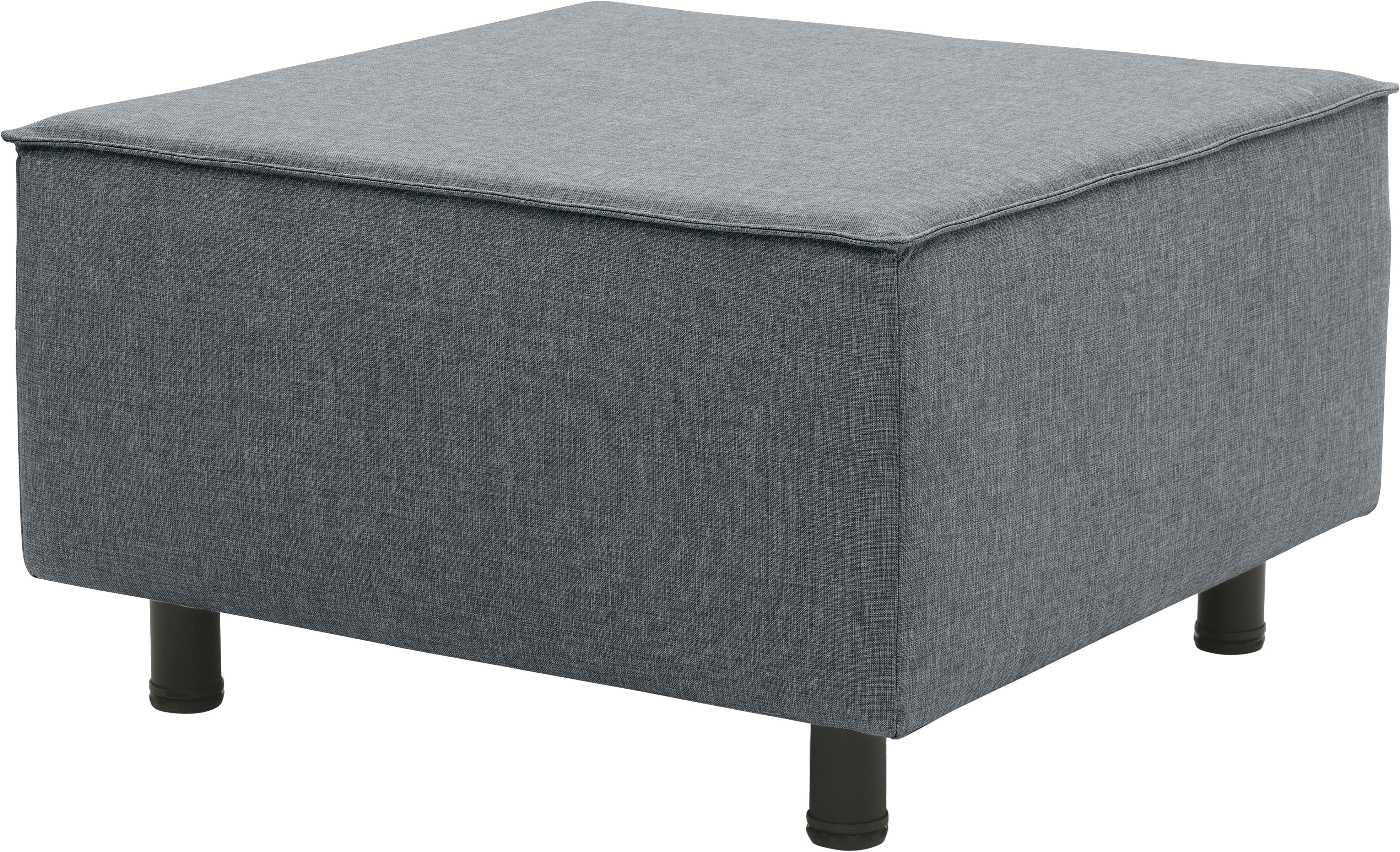 Polsterhocker DOMO COLLECTION "Sonna, individuell erweiterbar", grau (dunkelgrau), B:73 H:43 T:73, 100% Olefin, Hocker, Polsterhocker für Terrasse, Garten und Balkon, speziell für Outdoor Image
