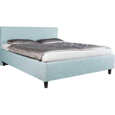 Polsterbett ALINA "Pepe", blau (pastelltürkis tta 6), B:167cm H:102cm L:212cm, Struktur TTA (100% Polyester), Betten, wahlweise mit Matratze und Lattenrost, in diversen Ausführungen Image