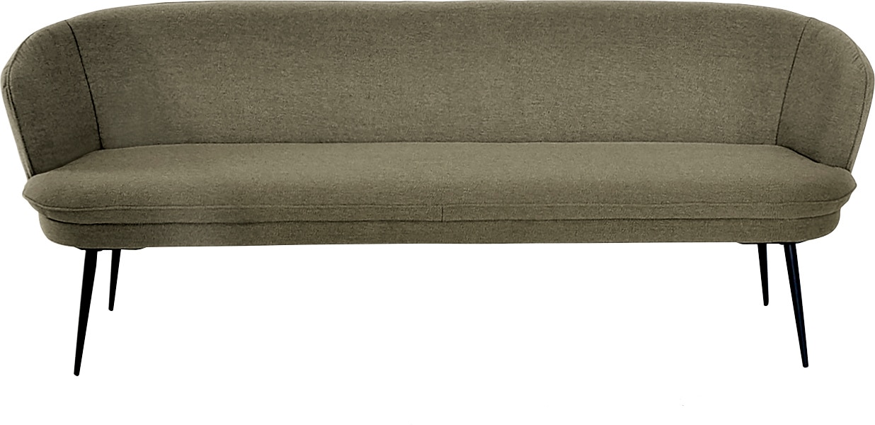 Polsterbank K+W KOMFORT & WOHNEN "ZOOM", grün (salbei 25), B:222cm H:87cm T:66cm, Sitzbänke, 3-Sitzer Polsterbank mit dekorativen Keder