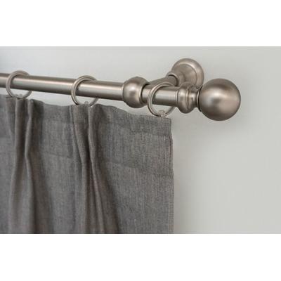 Gardinenstange GARESA "ANDREA", silber (mattnickelfarben), L:400cm Ø:20mm, Metall, Gardinenstangen, Vorhanggarnitur, verlängerbar, Endknopf Kugel lang, mit Ringen Image