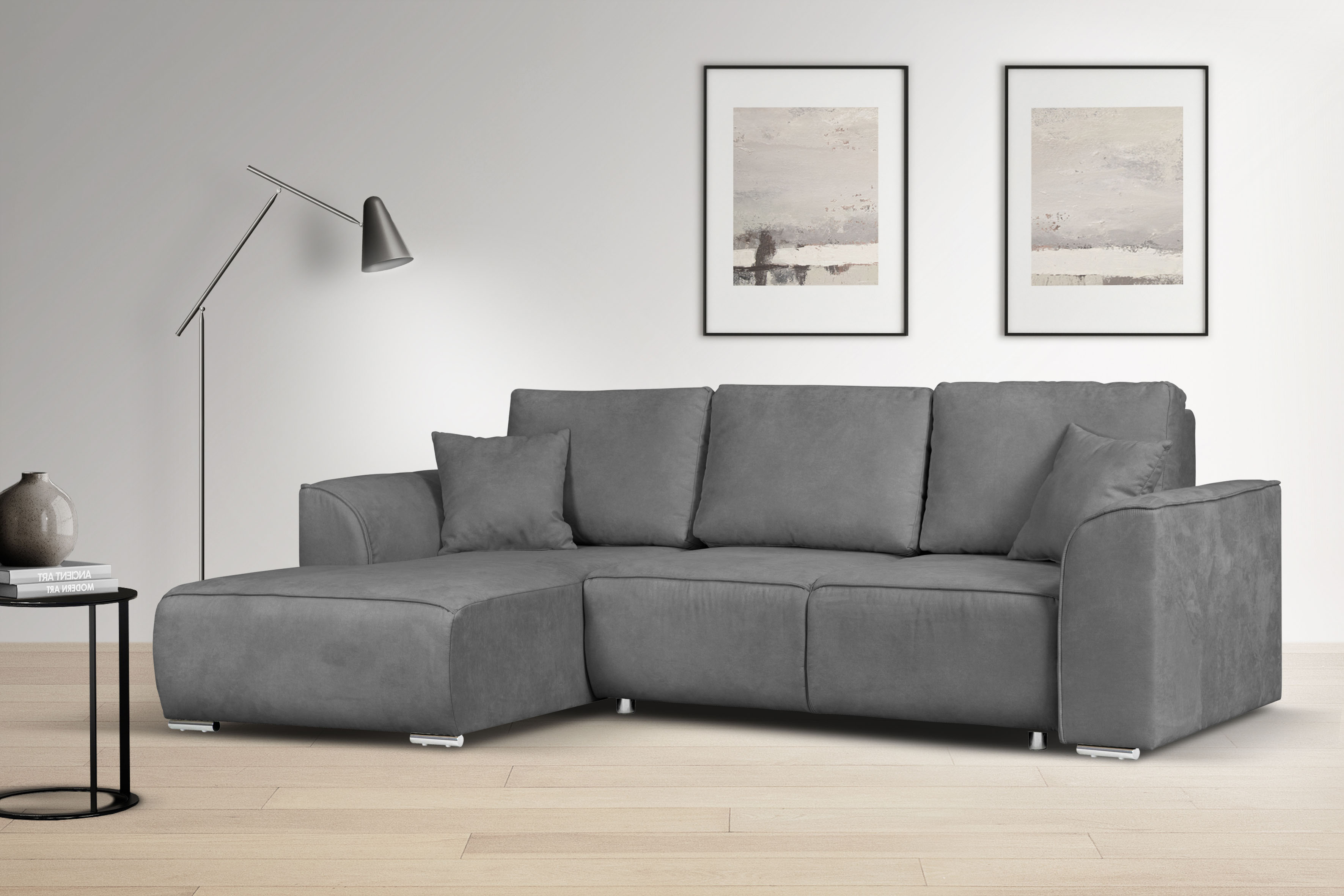 OTTO home "BEATRICE optionale Schlafsofa mit Bettkasten, B/T/H: 265/170/86 cm" L-Form, wahlweise auch mit Bettfunktion und Bettkasten