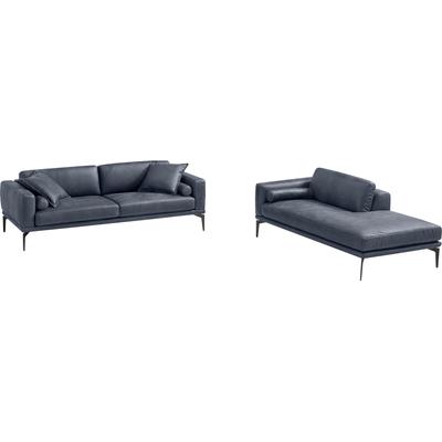 Polstergarnitur EGOITALIANO "Masu, Design trifft sensationellen Sitzkomfort", grau (smoke), H:95cm T:97cm, Leder u00bbBULLu00ab (echtes Rindsleder). Geschliffenes, pigmentiertes und behandeltes Rindsleder mit einer Dicke von 1, 3-1, 5 mm. Dieses... Image