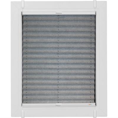 Plissee SUNLINES "Young Style Energy Saving", bunt (silberfarben, weiß, weiß), B:95cm H:75cm, Obermaterial: 100% Polyester, Plissees, nach Maß, mit Energiespareffekt, verspannt mit Simply-Fix Klemmträger Image