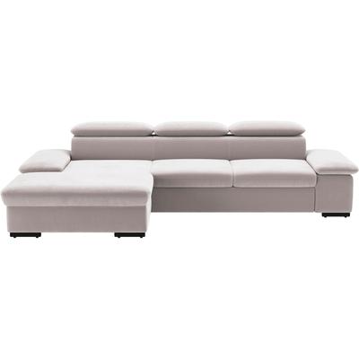 Ecksofa SIT & MORE "Alcudia L-Form", silber, B:286cm H:73cm T:174cm, 98% Polyester, 2% Polyamid, Sofas, wahlweise mit Bettfunktion Image