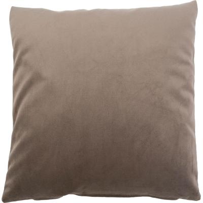 Dekokissen GÖZZE "Duval", grau (taupe, unifarben), B:60cm L:60cm, Polyester, Dekokissen_Sitzkissen_Kissenhüllen, mit Reißverschluss, Kissenhüle ohne Füllung, 2 Stück Image