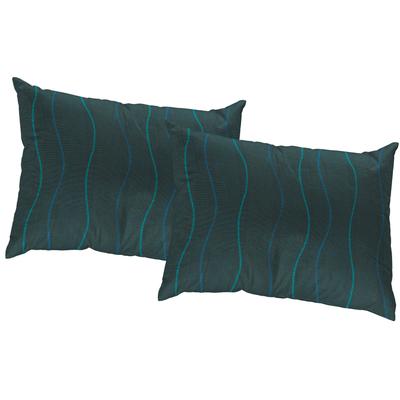 Dekokissen WIRTH "Sepino" Gr. 1, blau (blau, gemustert), B:40cm L:40cm, Polyester, Baumwolle, Dekokissen_Sitzkissen_Kissenhüllen, Kissenhülle ohne Füllung, 2 Stück Image