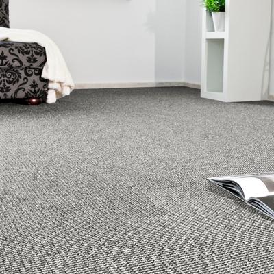 Teppichboden ANDIAMO "Patras, Strukturschlinge, Made in Netherlands", grau, B:500cm H:8,5mm L:350cm, Kunstfaser, Teppiche, meliert, Breite 400 cm oder 500 cm, strapazierfähig & robust Image