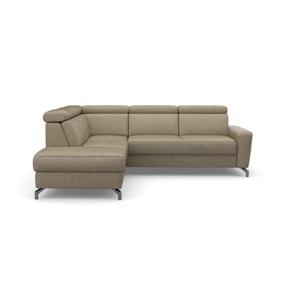 Ecksofa SIT & MORE "Scarlett L-Form", beige, B:258cm T:226cm, Sofas, inklusive Kopfteilverstellung, wahlweise mit Bettfunktion, Bettkasten Image