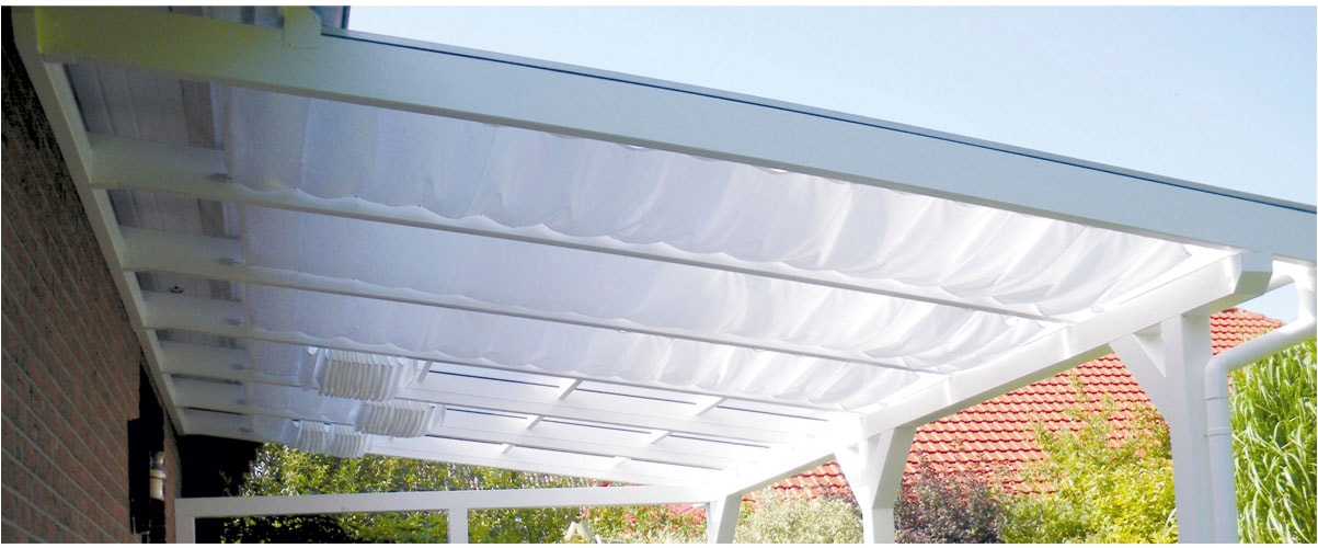 Sonnensegel SKANHOLZ, weiß, Polyester, Sonnensegel, für Breite 434 cm, Tiefe 357/389/400 cm