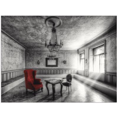 Wandbild ARTLAND "Lost Place - Roter Sessel", schwarz (farbe bild(er): schwarz), B:60cm H:45cm, Bilder, als Alubild, Outdoorbild, Leinwandbild, Poster, Wandaufkleber Image