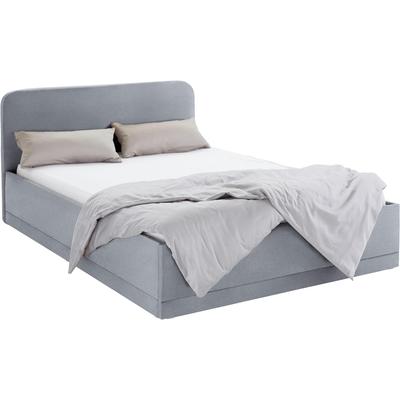 Polsterbett, grau, B:150cm L:210cm, Bezug Bett: wahlweise Microfaser (100% Polyester), Strukturstoff (77% Polyester, 23% Viskose) oder Kunstleder, Bonnell-Federkernmatratze: Mischgewebe (51% Polyprophlen, 39% Polyester, 10% Baumwolle),... Image