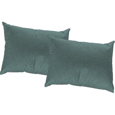Dekokissen WIRTH "Torbole" Gr. 3, blau (petrol, meliert), B:50cm L:50cm, Baumwolle, Polyester, Dekokissen_Sitzkissen_Kissenhüllen, Kissenhülle ohne Füllung, 2 Stück Image
