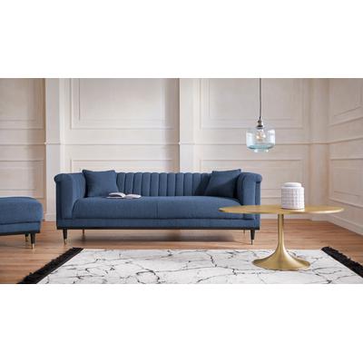 3-Sitzer "Chamby New", blau, B:210cm H:71,5cm T:85cm, Bouclu00e9 (100% Polyester), GUIDO MARIA KRETSCHMER HOME & LIVING, Sofas, im Bouclé-Strukturbezug mit Steppung im Lehnenbereich Image