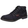 Schnürboots LERROS, Herren, Gr. 46, blau (navy), Leder, casual, Schuhe, Business Schuh, Schnürboots mit Blockabsatz