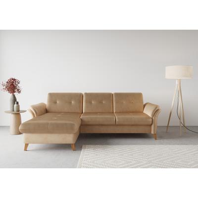 Ecksofa SIT & MORE "Göteborg", braun (macchiato), B:268cm H:90cm T:176cm, Sofas, Sitztiefenverstellung und Federkern, wahlweise mit Bettfunktion Image