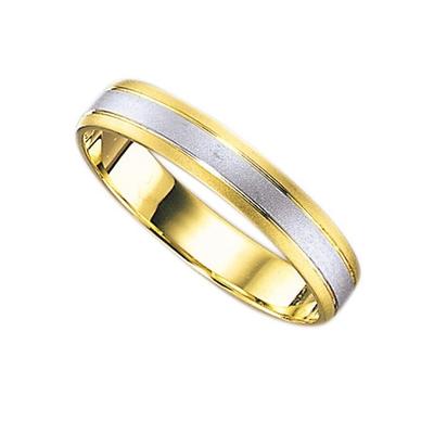 Trauring FIRETTI "Schmuck Geschenk Gold 375 Hochzeit Ehering Trauring "LIEBE" Gr. 21, gold (gelbgoldfarben, weißgoldfarben), Fingerringe, 21, ohne Brillant, Gelbgold 375-Weißgold 375, 4mm, Gelbgold 375, Weißgold 375, Made in Germany, wahlweise mit... Image