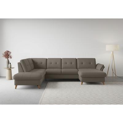 Wohnlandschaft SIT & MORE "Göteborg", braun (savannah), B:327cm H:90cm T:226cm, Sofas, inkl. Sitztiefenverstellung, wahlweise mit Bettfunktion & Bettkasten Image