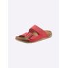 Pantolette FISCHER, Damen, Gr. 42, rot, Lederimitat, sportlich, Schuhe