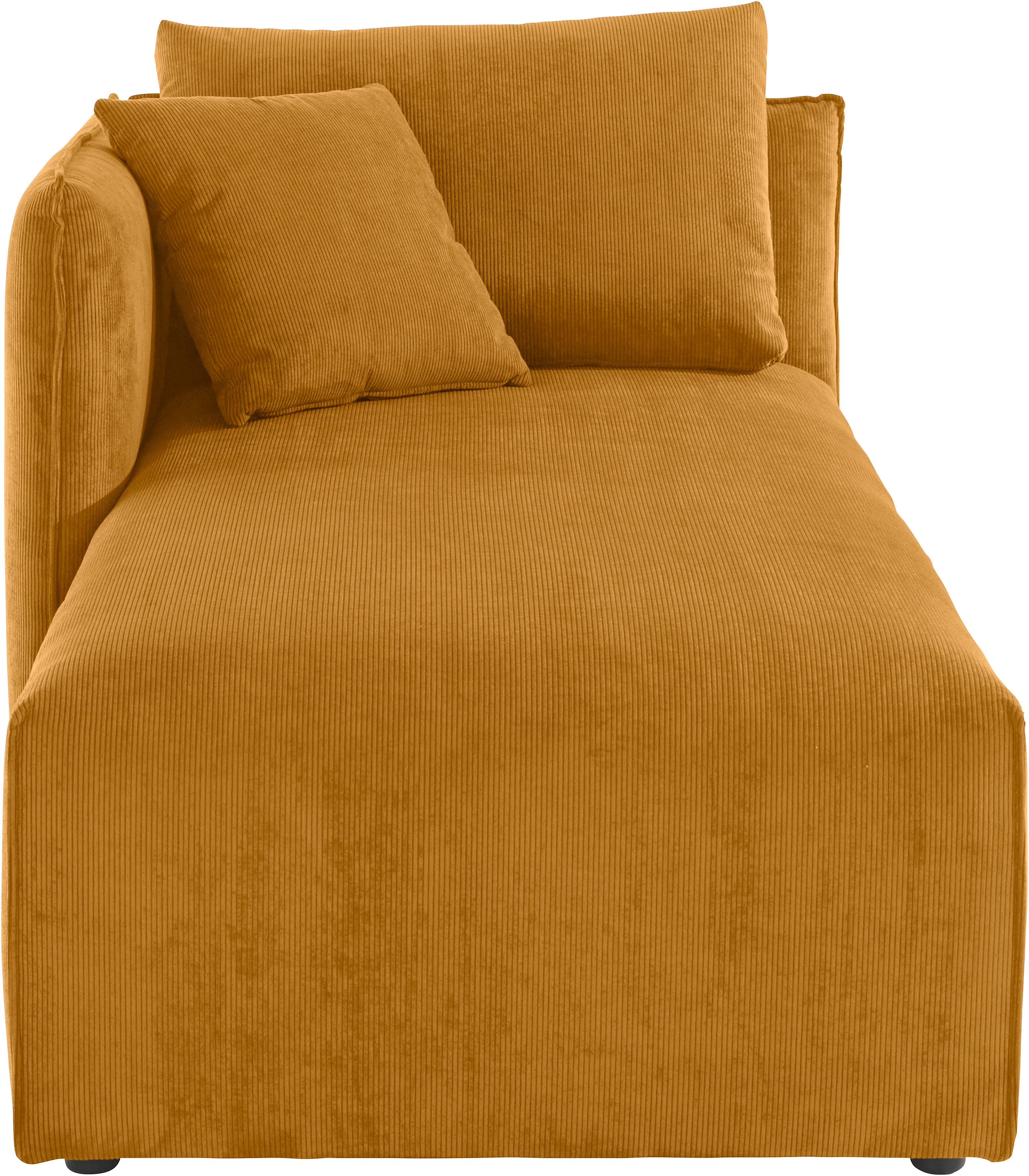 Ottomane OTTO HOME "Nöre", gelb (curry), B:90cm H:86cm T:172cm, 92% Polyester, 8% Polyamid, Sofas, Ottomane, Modul - zum Zusammenstellen; in vielen Bezugsqualitäten und Farben