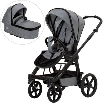 Kombi-Kinderwagen HARTAN "Rock it GTR Outdoor", Baby, grau (graphit), Aluminium, Polyester, Baumwolle, Kinderwagen, Made in Germany