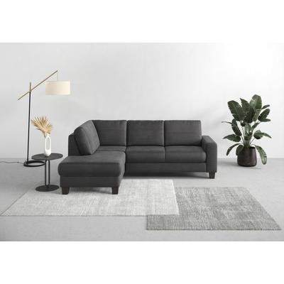 Ecksofa HOME AFFAIRE "Summer L-Form", grau, B:236cm H:91cm T:170cm, 100% Polyester, Sofas, mit Ottomane, mit oder ohne Bettfunktion und Bettkasten, Cord-Bezug Image